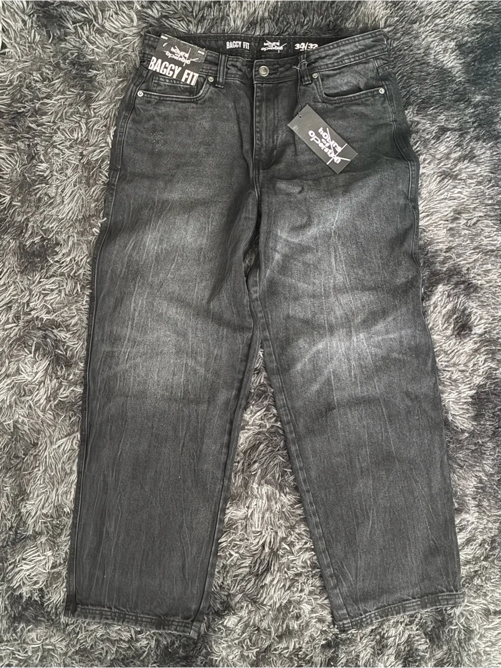 Baggy Fit Men's Black Jeans